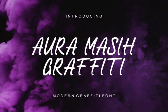 Aura Masih Graffiti: A Script Font for Editorial Elegance