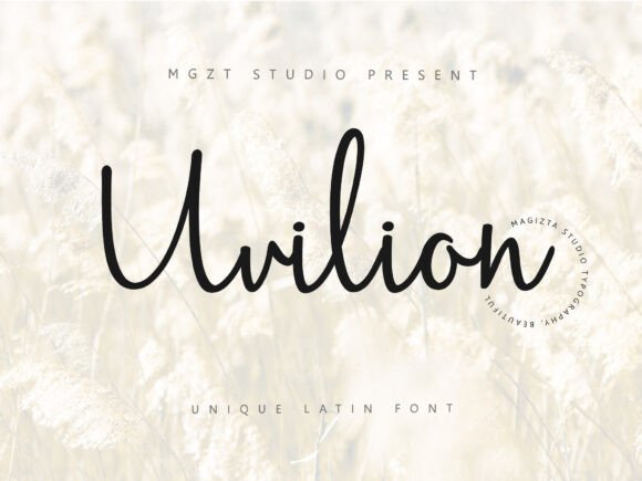 Uvilion: A Script Font That Works for Modern Campaigns