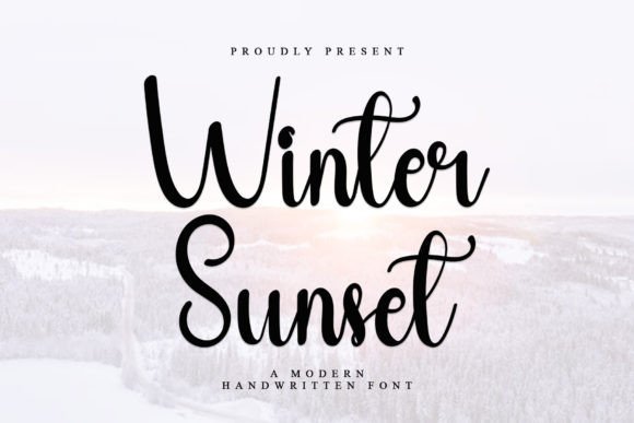 Winter Sunset: A Handwritten Font That Feels Like a Warm Embrace